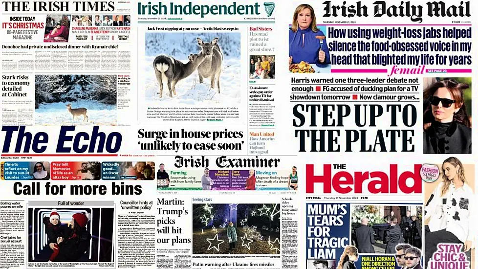 What The Papers Say: Thursday's Front Pages