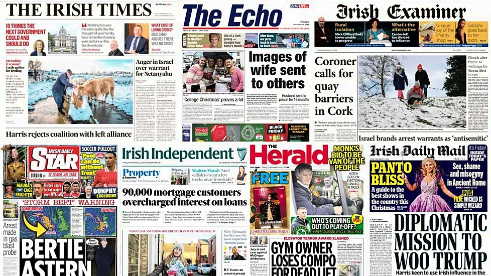 What The Papers Say: Friday's Front Pages