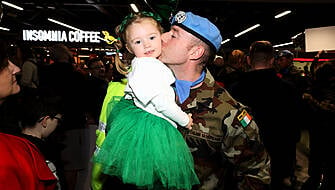 Cheers And Emotional Reunions As Irish Peacekeepers Touch Down On Home Soil