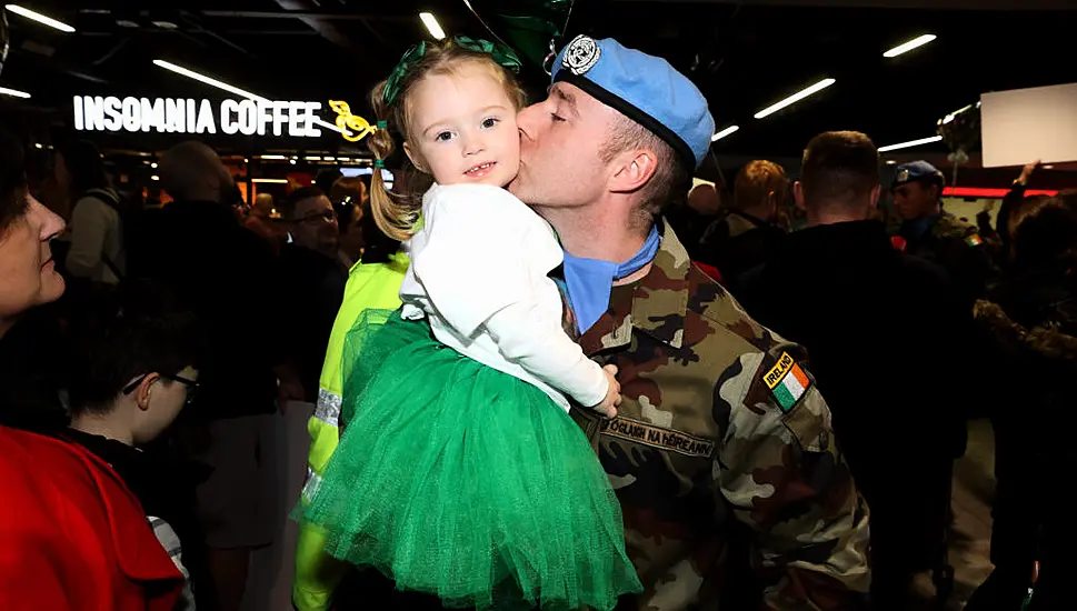 Cheers And Emotional Reunions As Irish Peacekeepers Touch Down On Home Soil