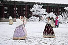 Flights Grounded As Massive Snowstorm Hits Seoul