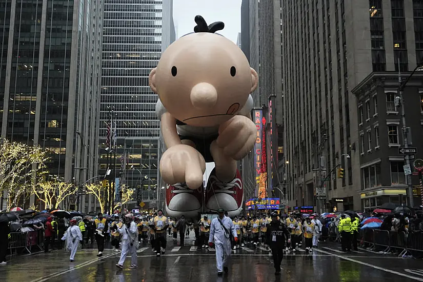 In Pictures: Big Balloons, Rain And Protesters At Macy’s Thanksgiving Parade