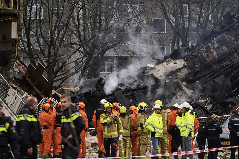 Rescuers Search For Victims After Apartment Block Blast