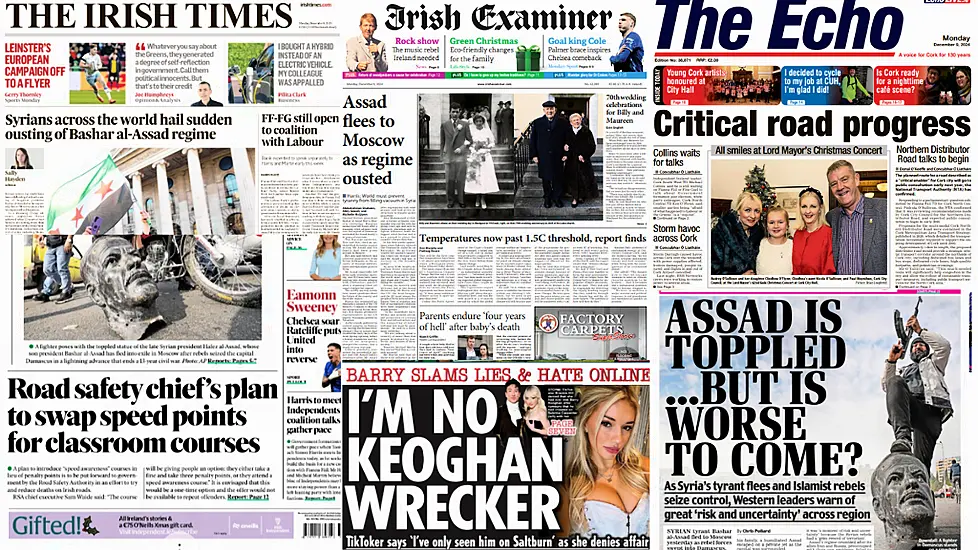 What The Papers Say: Monday's Front Pages