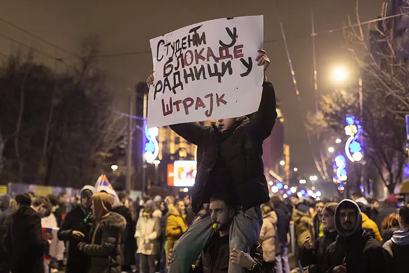 Protesters Hold Noisy Demonstration Against Serbia’s Populist Leadership