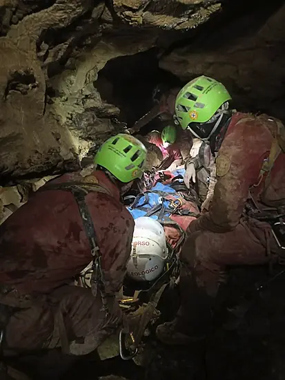 Injured Italian Cave Explorer Carried To Safety After 75-Hour Rescue Operation