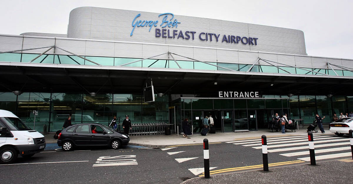 Disruption at Belfast airport as plane’s nose wheel collapses in ‘hard landing’