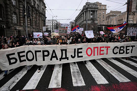 Striking Students In Serbia Tell Chief Prosecutor To ‘Fight For Law And Justice’