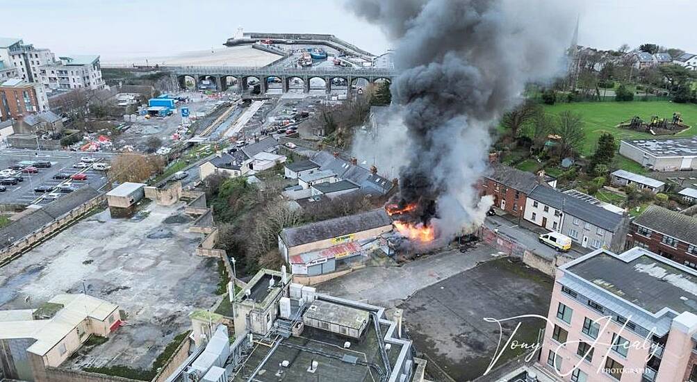 Major Fire Breaks Out At Abandoned Shopping Centre In North Dublin