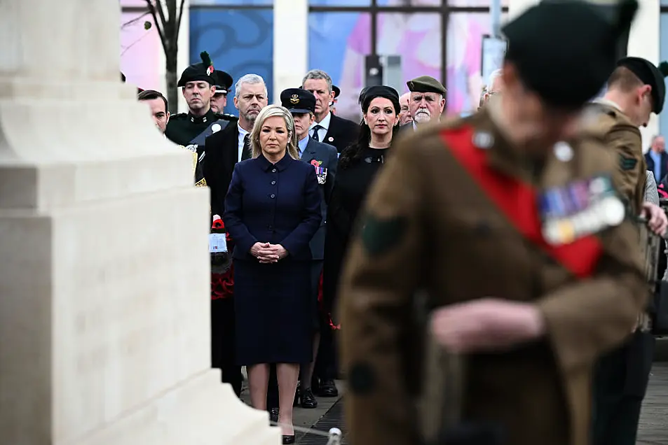 Michelle O'Neill attends the Remembrance Sunday service