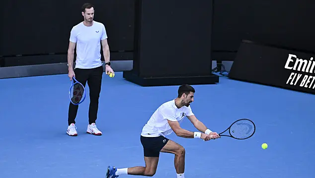 Novak Djokovic And Coach Andy Murray Train In Public For First Time In Melbourne