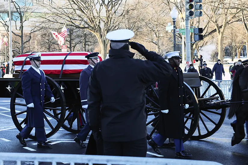 Former Us President Jimmy Carter’s Coffin Arrives In Washington