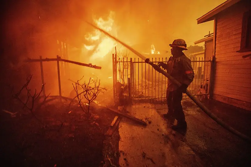 Five Dead As Wildfires Burn Out Of Control Across Los Angeles Area