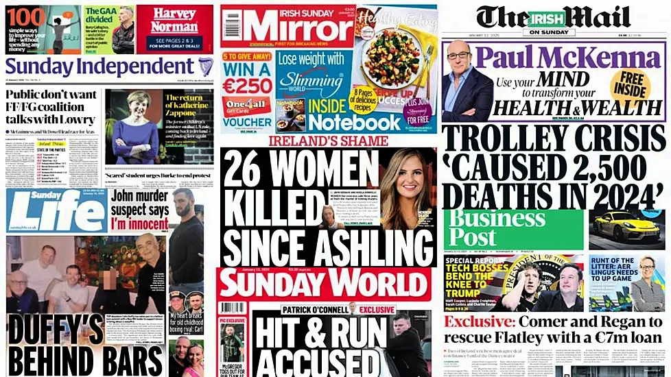 What The Papers Say: Sunday's Front Pages