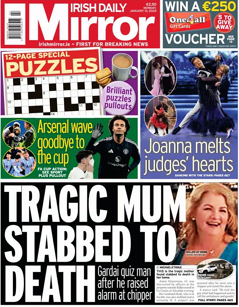 Belfast Telegraph front page