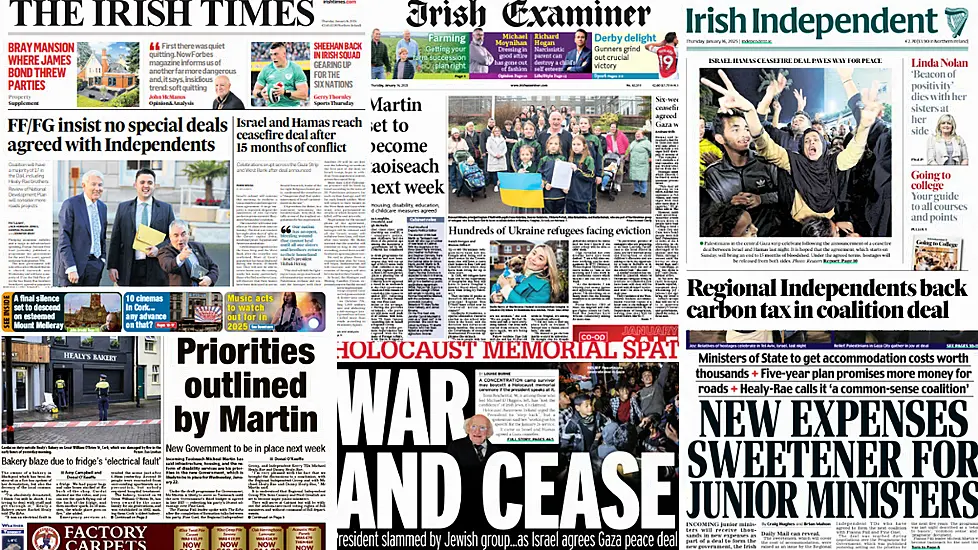 What The Papers Say: Thursday's Front Pages