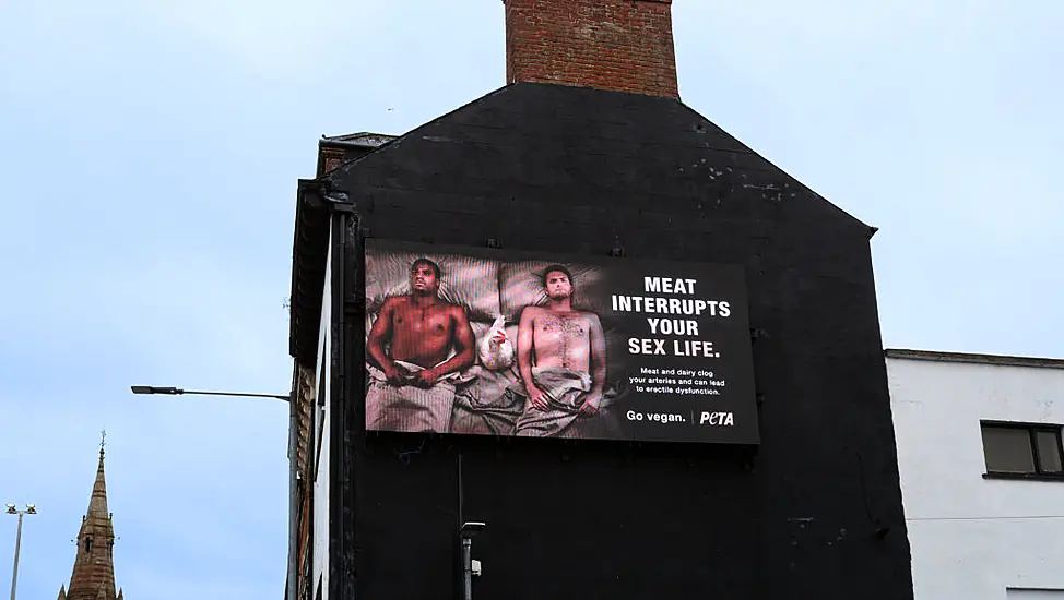 Belfast Billboard Warns Of Impact Of Meat And Dairy On Sex Lives