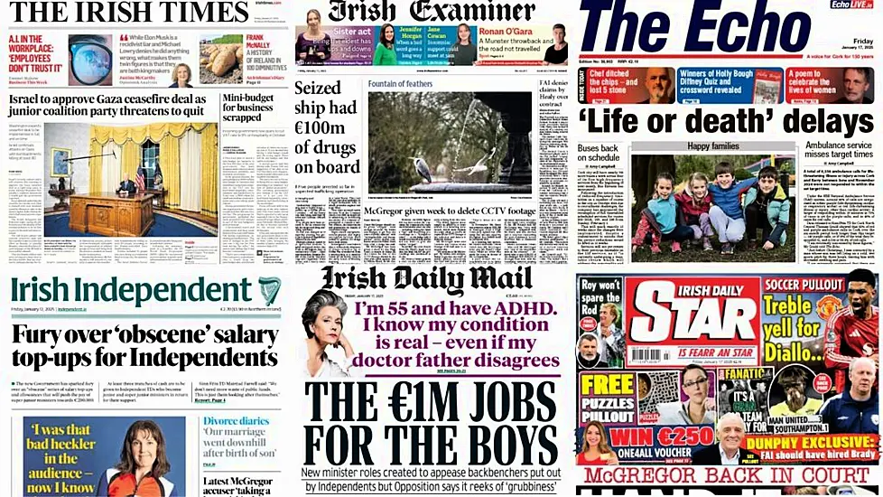 What The Papers Say: Friday's Front Pages