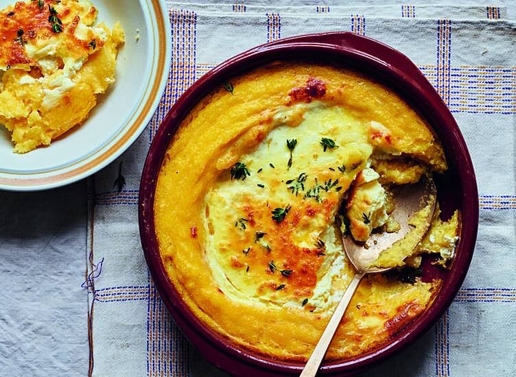 Irina Georgescu’s Baked Cornmeal With Sour Cream And Eggs Recipe