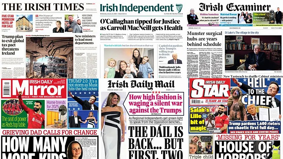 What The Papers Say: Wednesday's Front Pages