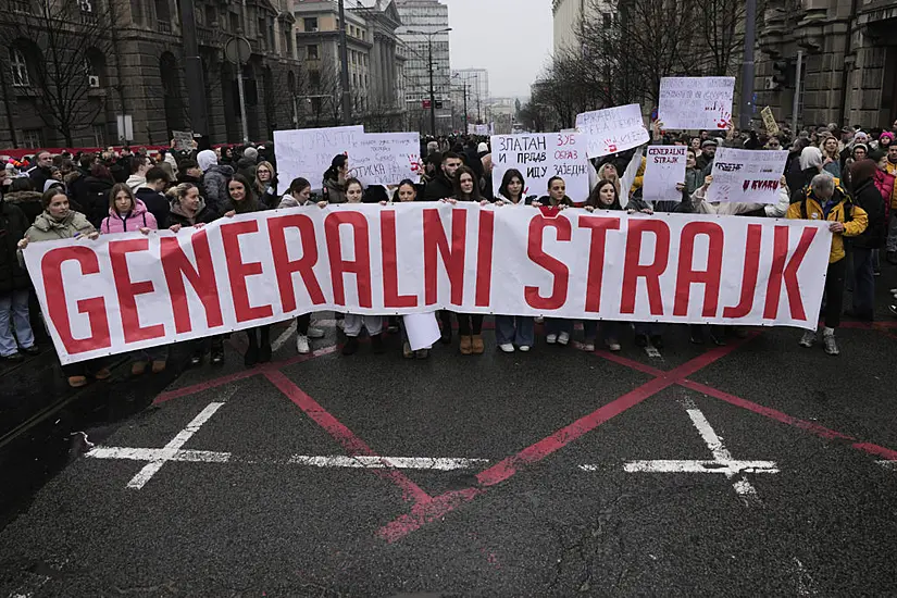 Driver Rams Anti-Government Rally In Serbia’s Capital And Injures One Protester