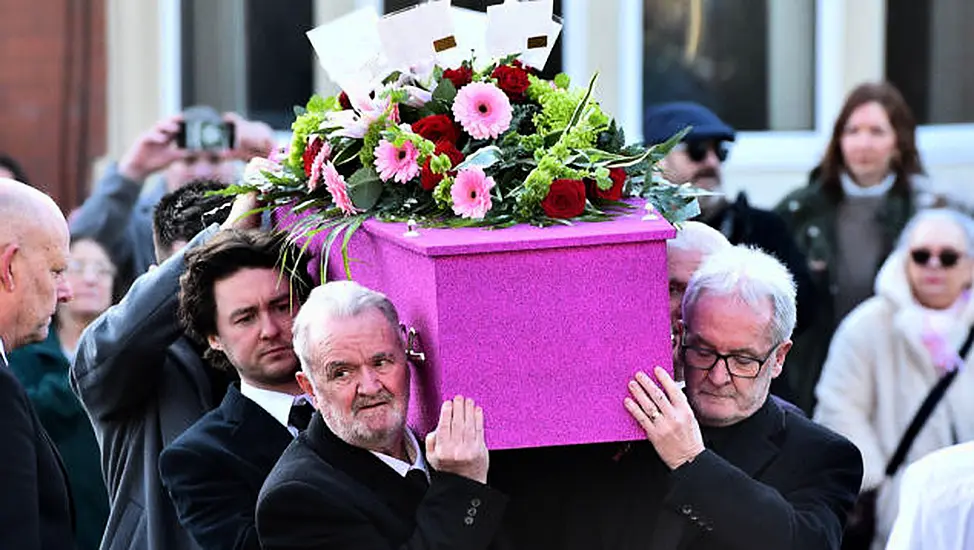 Linda Nolan Funeral Features Pink Sparkly Coffin As Sisters Lead Mourners