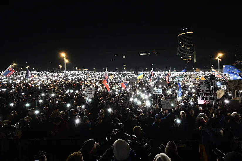 Thousands Gather In Slovakia To Protest Against Pm’s Pro-Russian Policies