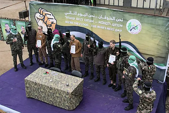 Hamas Hands Over Three More Israeli Hostages For Dozens Of Palestinian Prisoners
