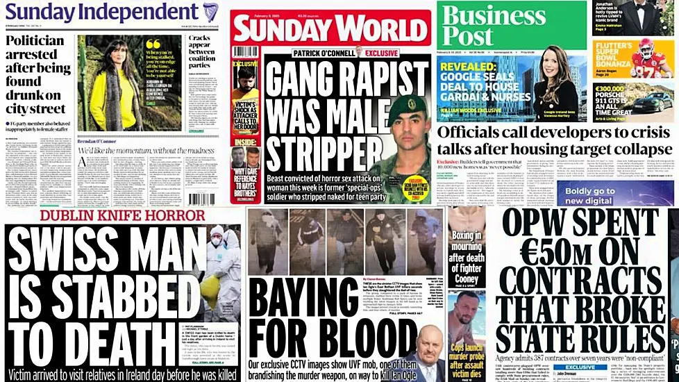 What The Papers Say: Sunday's Front Pages