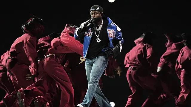 Kendrick Lamar Takes Stage For Super Bowl Half-Time Show