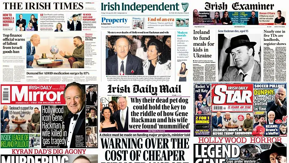 What The Papers Say: Friday's Front Pages