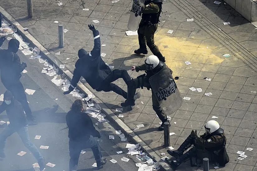 Greek Workers Strike And Thousands Join Protests Amid Anger Over Rail Disaster