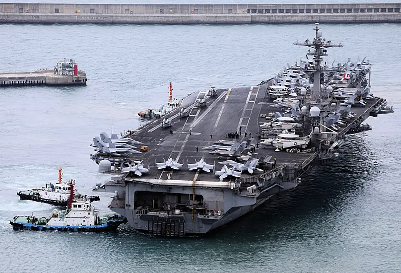 Us Carrier Group Arrives In South Korea Days After North Test-Fires Missiles