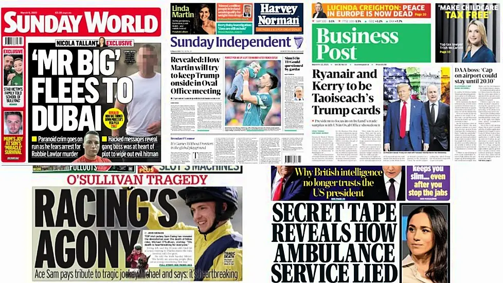 What The Papers Say: Sunday's Front Pages