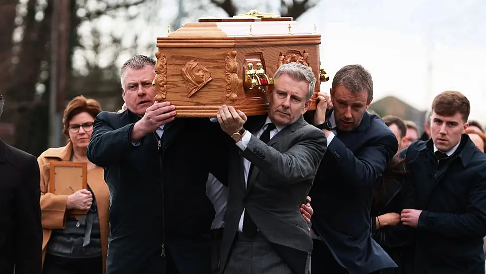 Patrick Kielty Carries Mother’s Coffin As Mourners Gather For Funeral