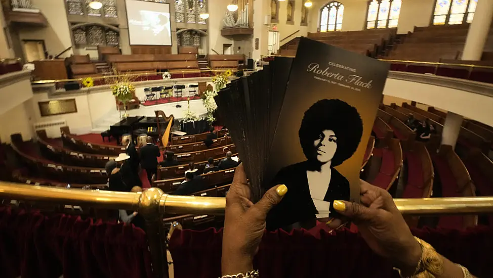 Stevie Wonder And The Rev Al Sharpton Feature At Roberta Flack Memorial