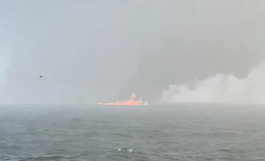 Vessels In North Sea Collision Burned Throughout Night