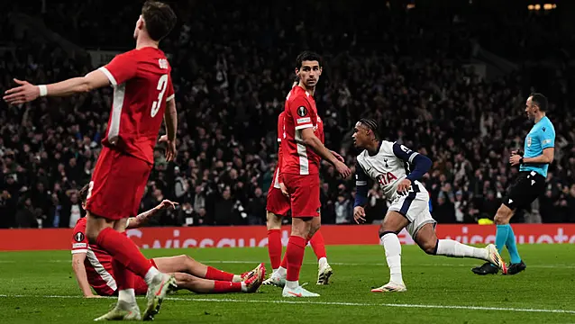 Wilson Odobert Brace Helps Spurs Overcome Az Alkmaar In Europa League Last 16