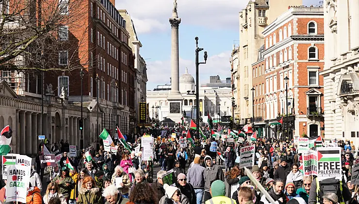 Palestine Supporters March Through Central London