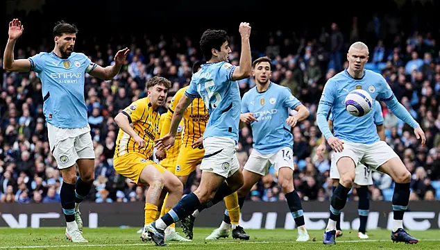 Manchester City Pegged Back Twice To Draw With Brighton