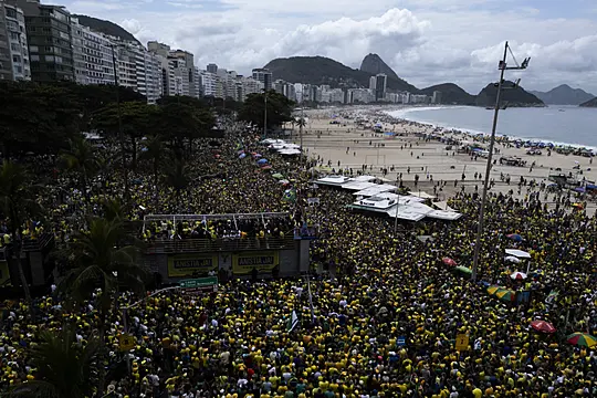 Thousands Of Bolsonaro Supporters Protest On Copacabana Beach After Coup Charges