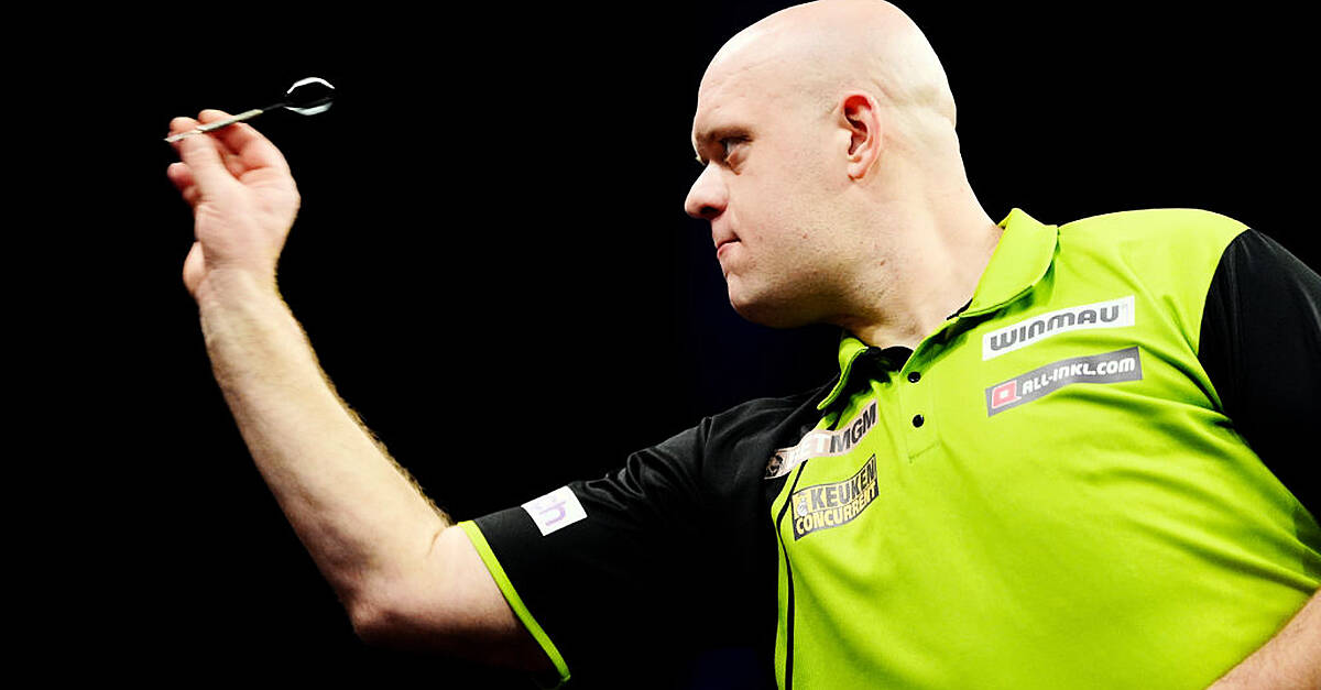 Michael van Gerwen fought back to avoid an upset as