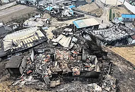 Helicopter Aiding Efforts To Tackle Wildfires In South Korea Crashes
