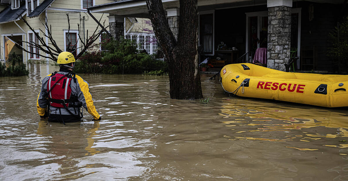Rivers rose and flooding worsened on Sunday across the sodden