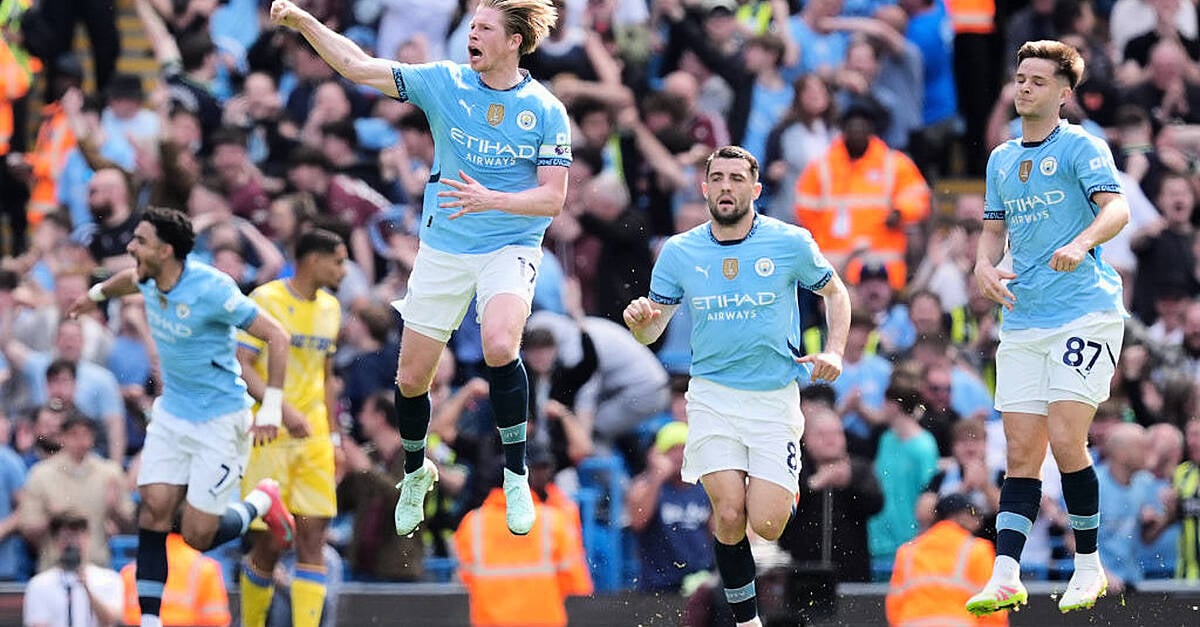Manchester City roared back from 2 0 down to boost their