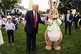 Trump Says Grey Skies For White House Easter Egg Roll Mean No Worries Of Sunburn