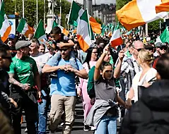 Thousands Participate In Dublin Anti-Immigration Protest And Counter Demo