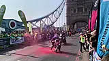Pro-Palestine Demonstrators Throw Red Powder Paint At London Marathon