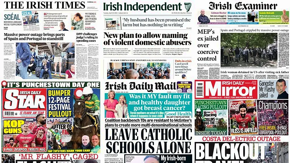 What The Papers Say: Tuesday's Front Pages