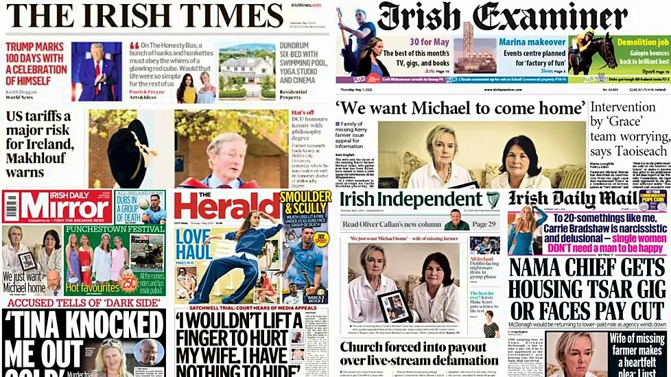 What The Papers Say: Thursday's Front Pages